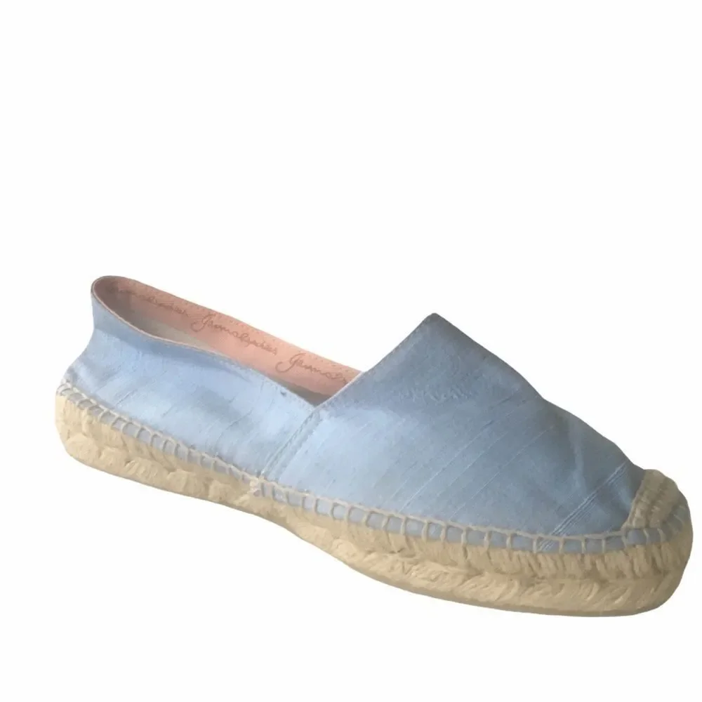 GAIMO Flat Espadrilles Slip-On Flat Loafer Sandals Shoes Blue 8